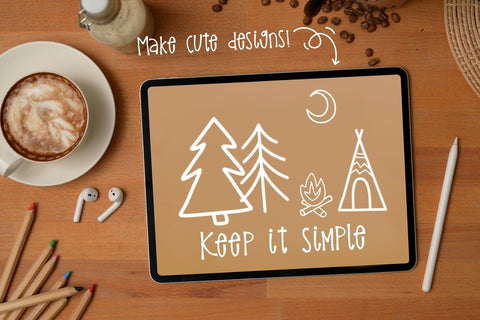 Bickering Axes - A Fun Outdoorsy Font! Font Twiggy Smalls Crafts 