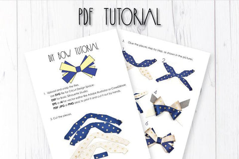 Bicolor bow template SVG ArtiCuties 