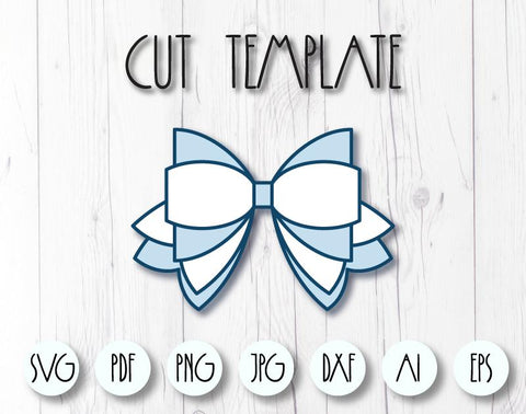 Bicolor bow template SVG ArtiCuties 