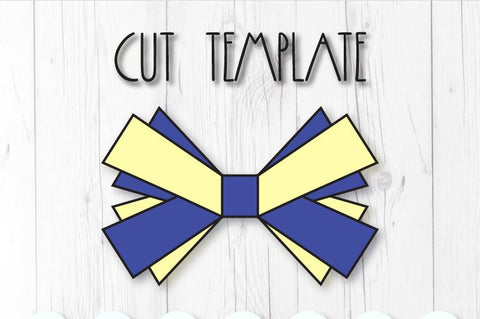 Bicolor bow template SVG ArtiCuties 
