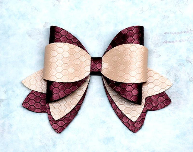 Bicolor bow template SVG ArtiCuties 