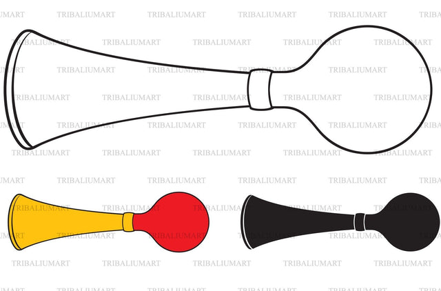 Bicycle air horn SVG TribaliumArtSF 