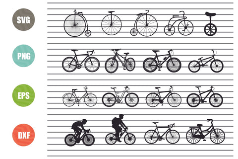 Bicycle SVG Bundle, Bicycle SVG, Bicycle Clipart, Bicycle Cut File, Bicycle Vector SVG Artstoredigital 