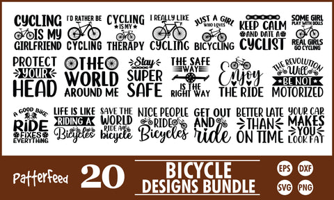 Bicycle SVG Designs Bundle SVG PatternFeed8 