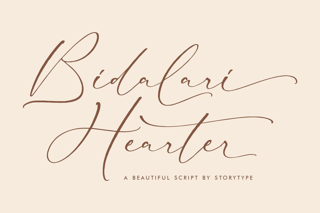 Bidalari Hearter - Beautiful Script - So Fontsy