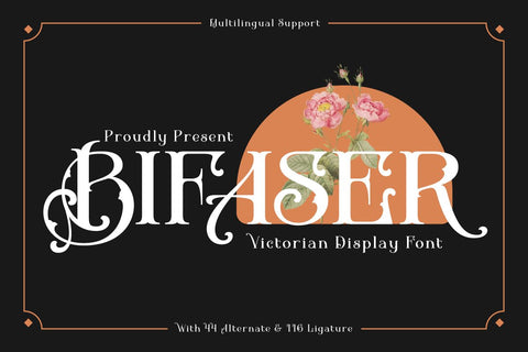 BIFASER – Victorian Font Font twinletter 