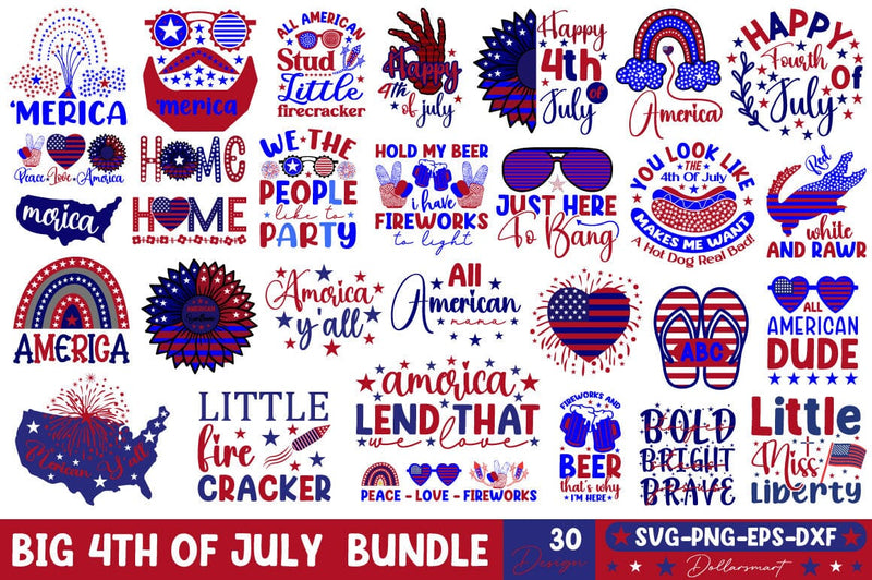 Big 4th Of July svg bundle SVG Angelina750 