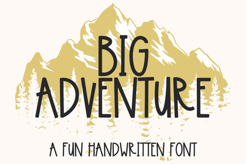 Big Adventure, Handwritten Font for Cricut, Fun Handwriting Cricut Fonts Font Designing Digitals 