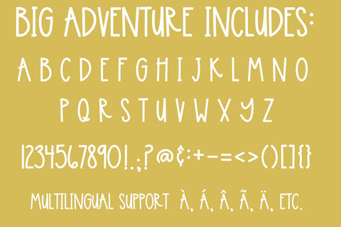 Big Adventure, Handwritten Font for Cricut, Fun Handwriting Cricut Fonts Font Designing Digitals 