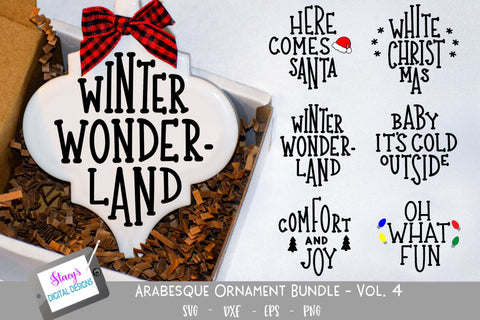 Big Arabesque Ornament Bundle - Christmas Ornament Bundle SVG Stacy's Digital Designs 