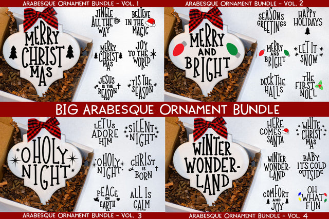 Big Arabesque Ornament Bundle - Christmas Ornament Bundle SVG Stacy's Digital Designs 