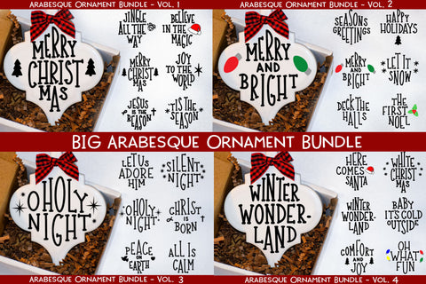 Big Arabesque Ornament Bundle - Christmas Ornament Bundle SVG Stacy's Digital Designs 