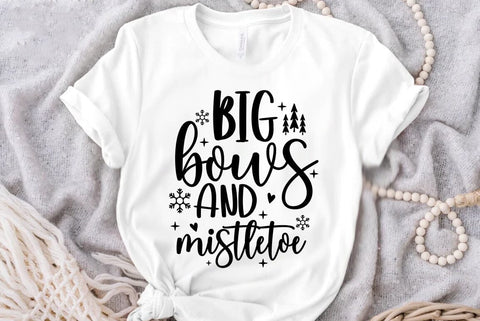 Big bows and mistletoe, Christmas SVG SVG FiveStarCrafting 