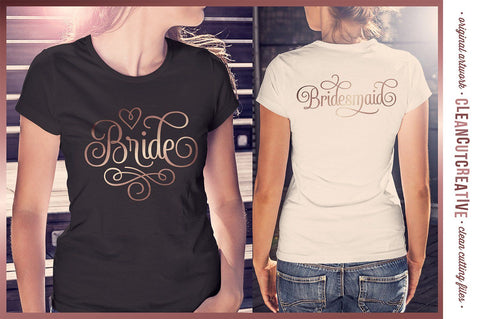 Big Bridal Bundle - Wedding Party 45 ENTOURAGE words SVG cutfiles SVG CleanCutCreative 