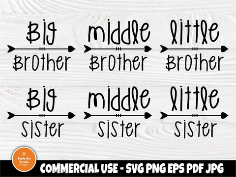 Big Brother SVG, Big Sister Svg Shirt Designs SVG TonisArtStudio 