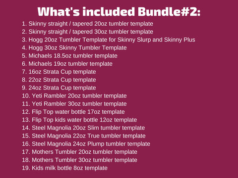 BIG BUNDLE TUMBLER TEMPLATES for sublimation SVG BambinaCreations 