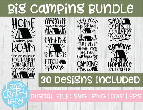 Big Camping SVG Cut File Bundle SVG Crazy Crafty Lady Co. 