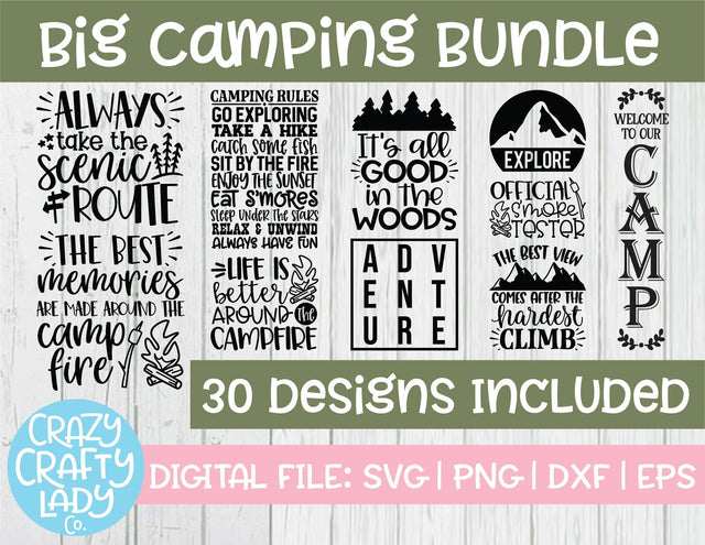 Big Camping SVG Cut File Bundle SVG Crazy Crafty Lady Co. 