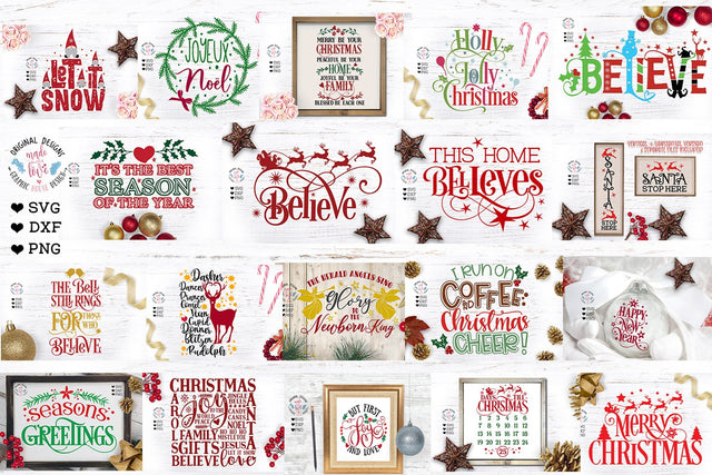 Big Christmas Bundle SVG Graphic House Design 