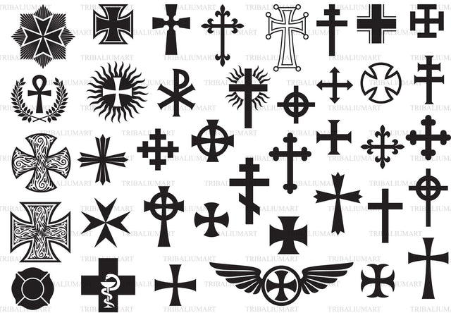 Big collection of crosses SVG TribaliumArtSF 