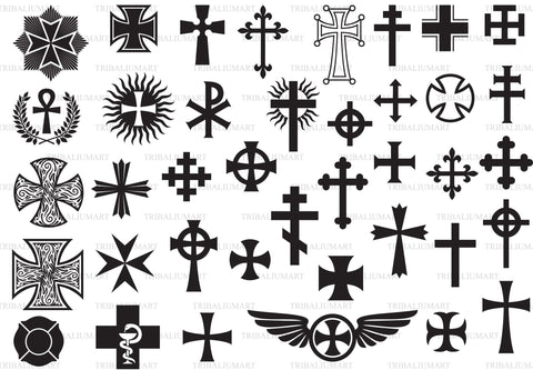 Big collection of crosses SVG TribaliumArtSF 