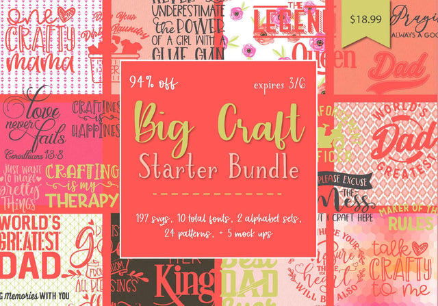 Big Craft Starter Bundle Bundle So Fontsy Design Shop 