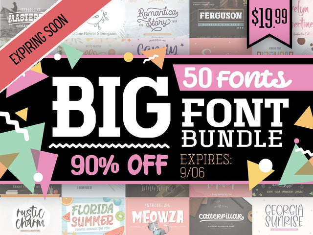 Big Font Bundle Bundle So Fontsy Design Shop 