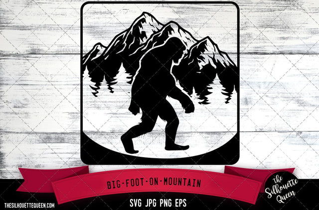 Big foot on mountain SVG -Vector Art Commercial & Personal Use- Cricut,Silhouette,Cameo,Vinyl Cut SVG Loveleen Kaur 
