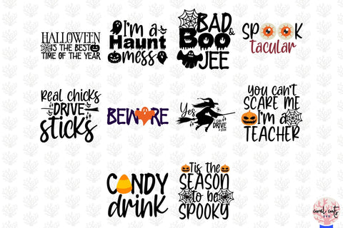 Big Halloween SVG Bundle - 50 Designs Cut Files SVG CoralCutsSVG 