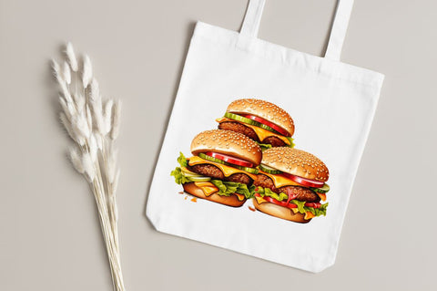 Big Hamburgers Sublimation Clipart Bundle Sublimation Regulrcrative 