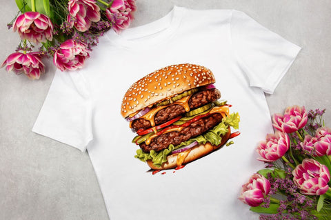 Big Hamburgers Sublimation Clipart Bundle Sublimation Regulrcrative 