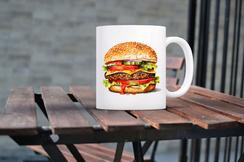 Big Hamburgers Sublimation Clipart Bundle Sublimation Regulrcrative 