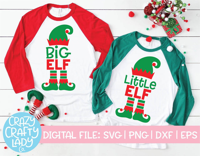 Big & Little Elf | Christmas SVG Cut File Bundle SVG Crazy Crafty Lady Co.
