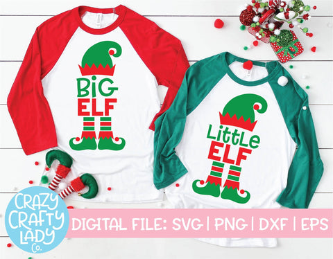Big & Little Elf | Christmas SVG Cut File Bundle SVG Crazy Crafty Lady Co. 