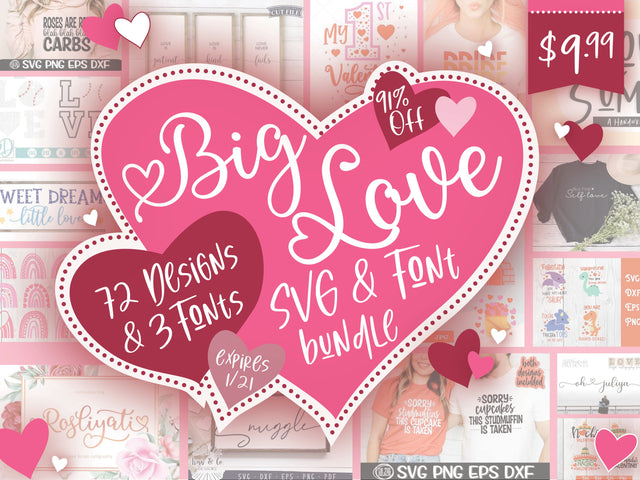 Big Love SVG and Font Bundle Bundle So Fontsy Design Shop 