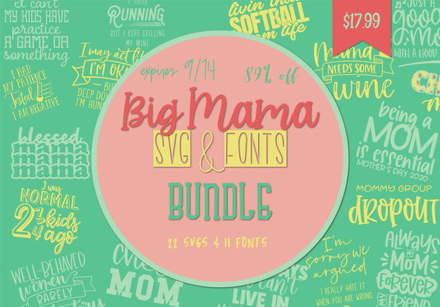 Big Mama SVG and Fonts Bundle Bundle So Fontsy Design Shop 