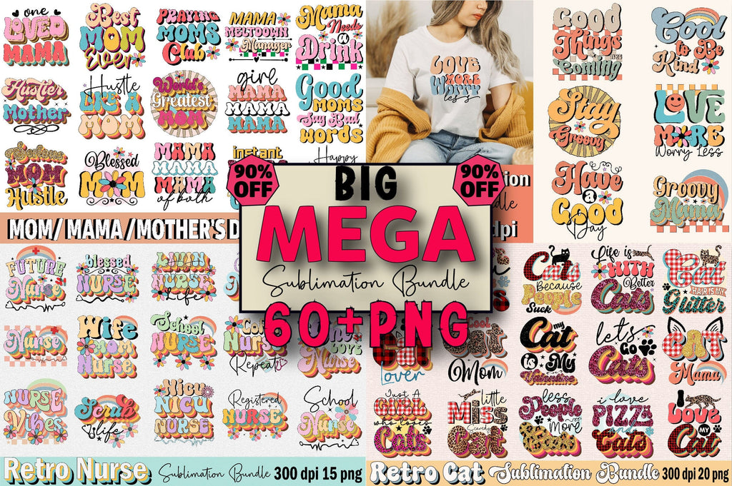 Big Mega Sublimation Bundle - So Fontsy