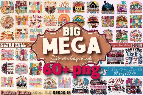 Big Mega Sublimation Design Bundle Sublimation SVGArt 