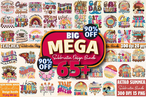 Big Mega Sublimation Design Bundle Sublimation SVGArt 