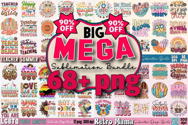 Big Mega Sublimation Design Bundle Sublimation SVGArt 