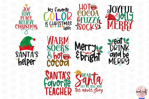 Big Merry Christmas Bundles - 50 SVG PNG EPS DXF JPG SVG CoralCutsSVG 