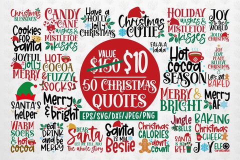 Big Merry Christmas Bundles - 50 SVG PNG EPS DXF JPG SVG CoralCutsSVG 