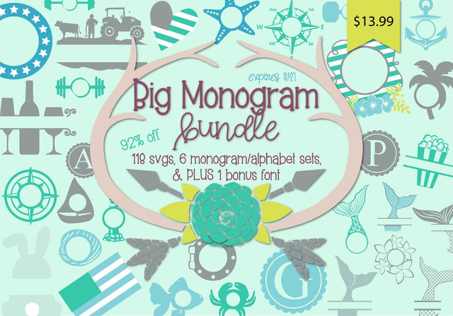 Big Monogram Bundle Bundle So Fontsy Design Shop 