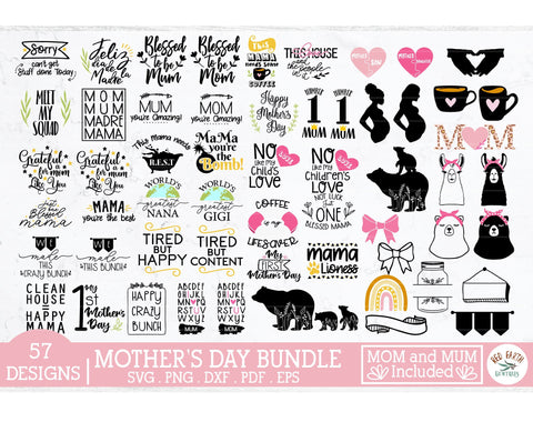 Big mothers day and fathers day bundle,mom quotes,dad quotes SVG Redearth and gumtrees 