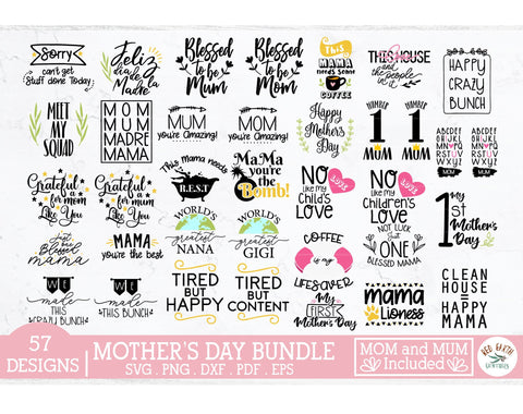 Big mothers day and fathers day bundle,mom quotes,dad quotes SVG Redearth and gumtrees 