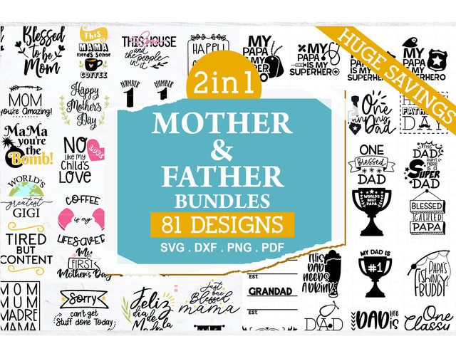 Big mothers day and fathers day bundle,mom quotes,dad quotes SVG Redearth and gumtrees 