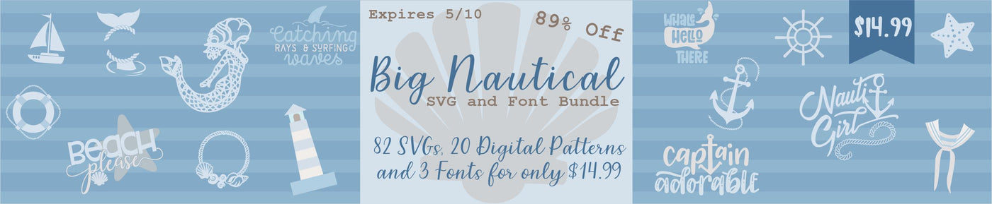 Big Nautical SVG & Font Bundle