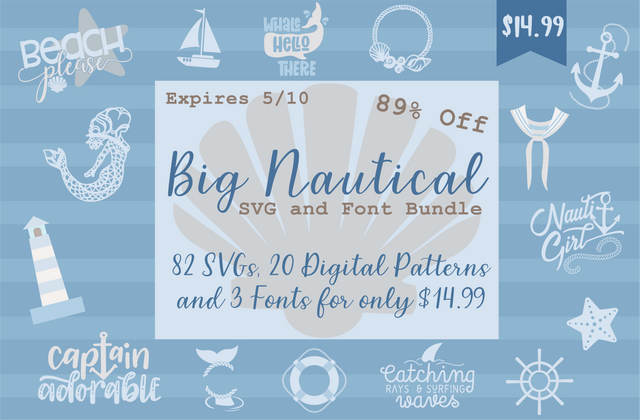 Big Nautical SVG & Font Bundle Bundle So Fontsy Design Shop 
