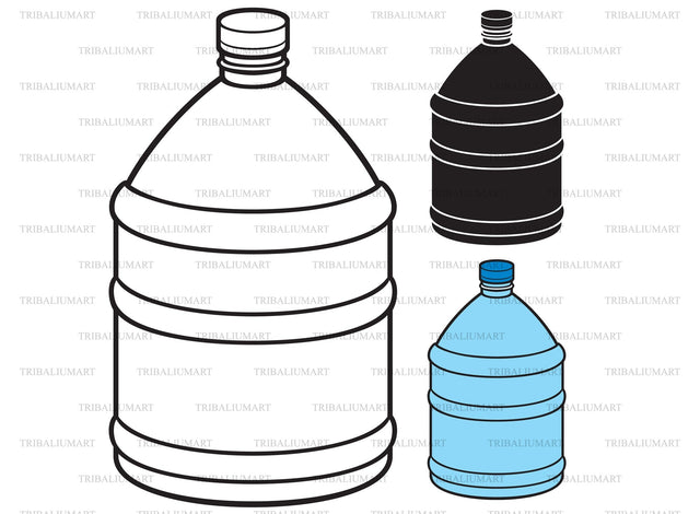 Big plastic bottle of water SVG TribaliumArtSF 