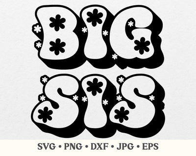 Big sis svg, Big sis png, Big sis cut file, Retro big sister svg, Retro new baby svg, Big sister png, Big sister svg SVG MAKStudion 